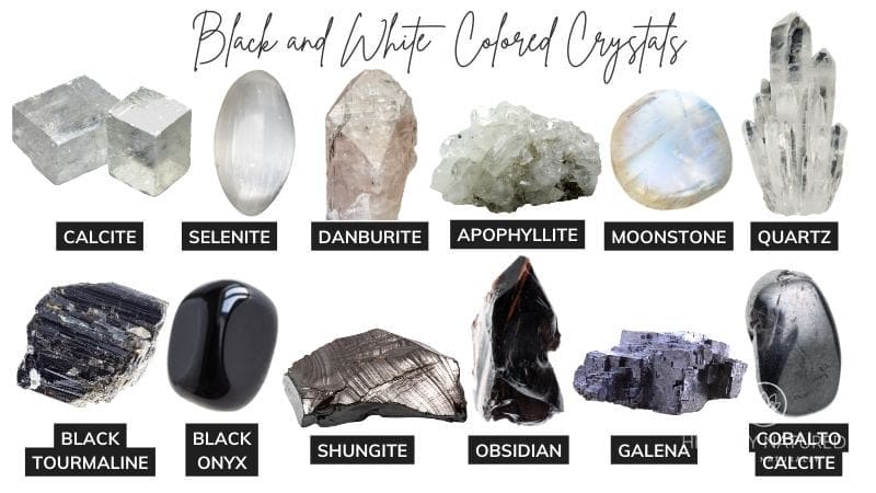 black and white Crystals Meaning