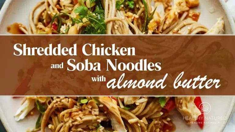 chicken soba almond salad