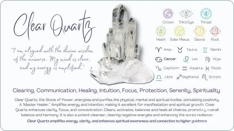 clear quartz healing crystals