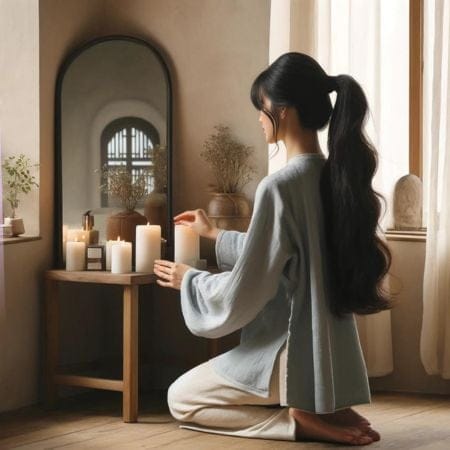 soft, dim lighting for aura reading