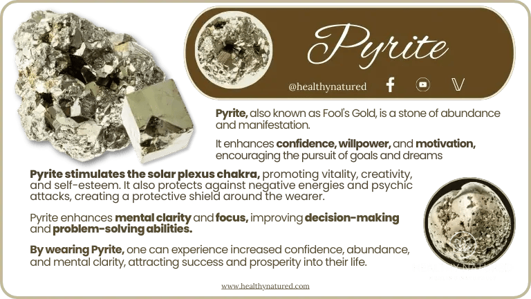 Pyrite crystals for protection