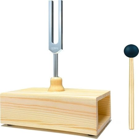 Chakra Tuning Forks Set 7 Chakra and 1 Soul Purpose Weighted Tuning Forks for Cosmic Octave Aluminum Alloy Sound Healing Instruments Golden by