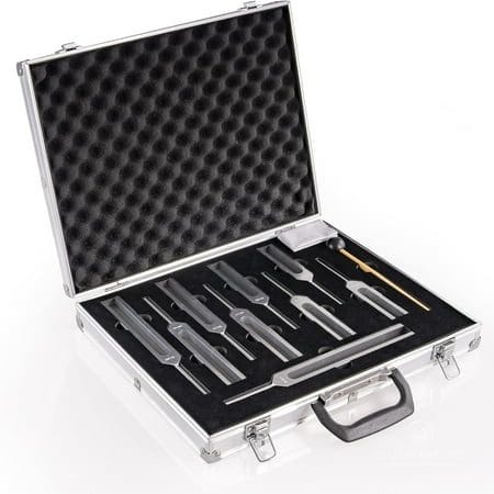 Chakra Tuning Forks Set 7 Chakra and 1 Soul Purpose Weighted Tuning Forks Set for Healing Sound Therapy Chakra Tuning Fork Set with Tuning Fork Activator and Exquisite Gift Box