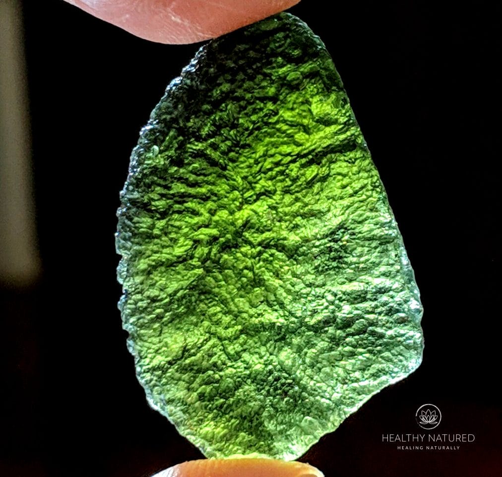 MOLDAVITE AUTHENTIC Tektite Crystal Specimen Green Synergy 12 Amulet Talisman