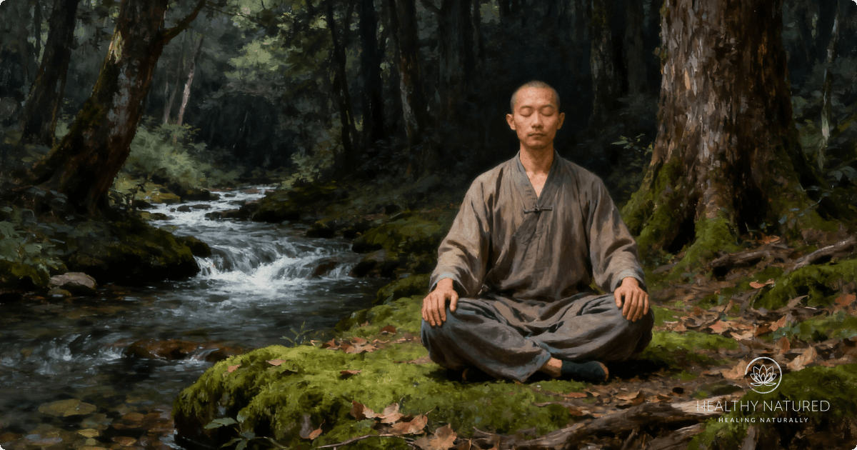 practice meditation or mindfulness in forest settings