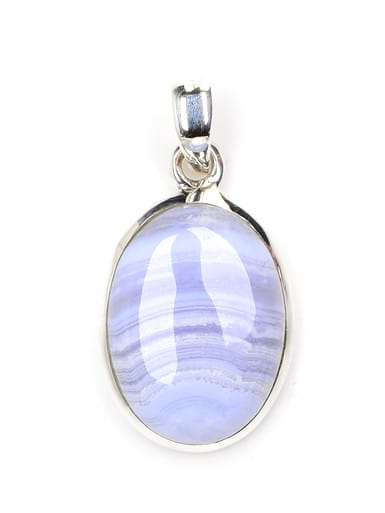 Blue Lace Agate Pendant - 402-SUG-08