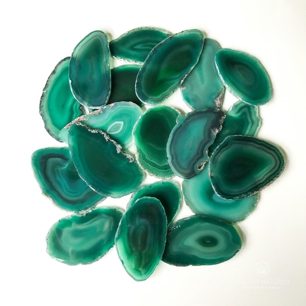 Green Agate Slices: 2.5-3.75" Long, Bulk Placecards Place Cards Geode Wholesale