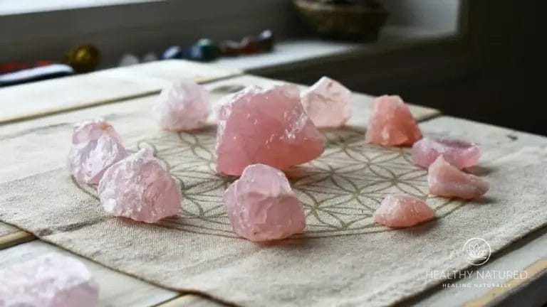rose quartz healing grid
