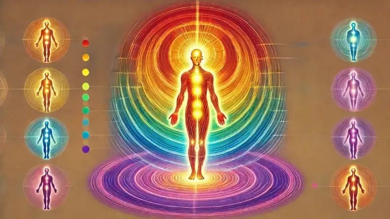 Colors align with chakras and aura layers