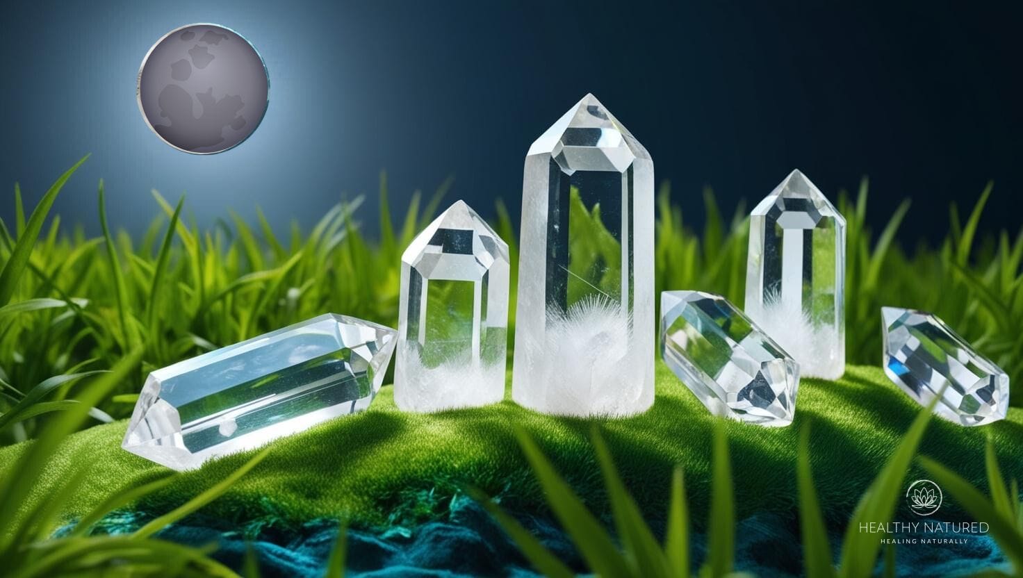 Clear Quartz crystals for new moon energy