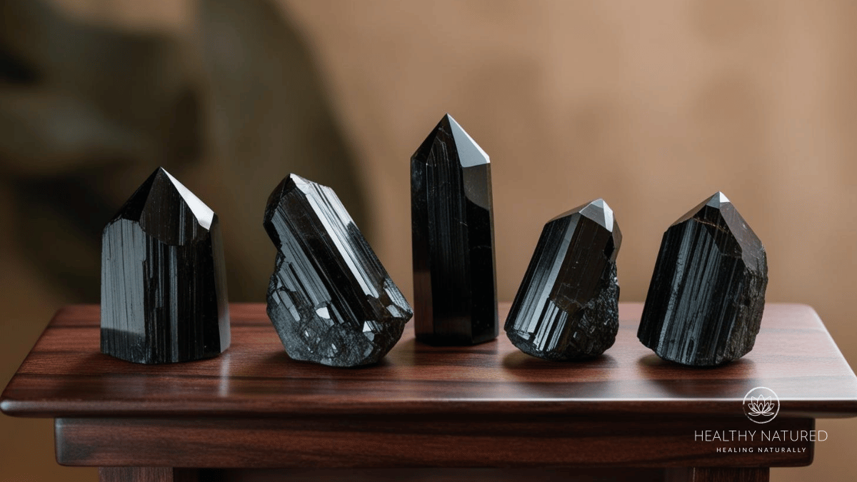 black tourmaline crystals for new moon energy