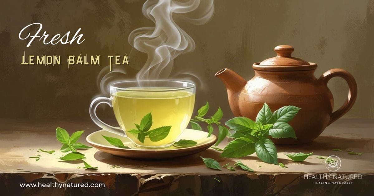 fresh lemon balm tea