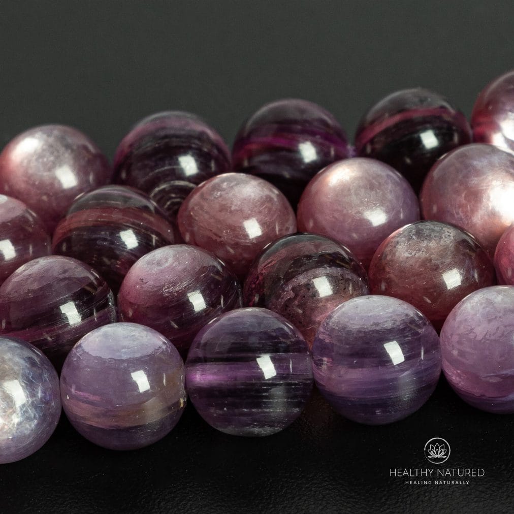 Genuine Natural Purple Lepidolite Beads Grade AAA Round Loose Beads 8MM/10MM