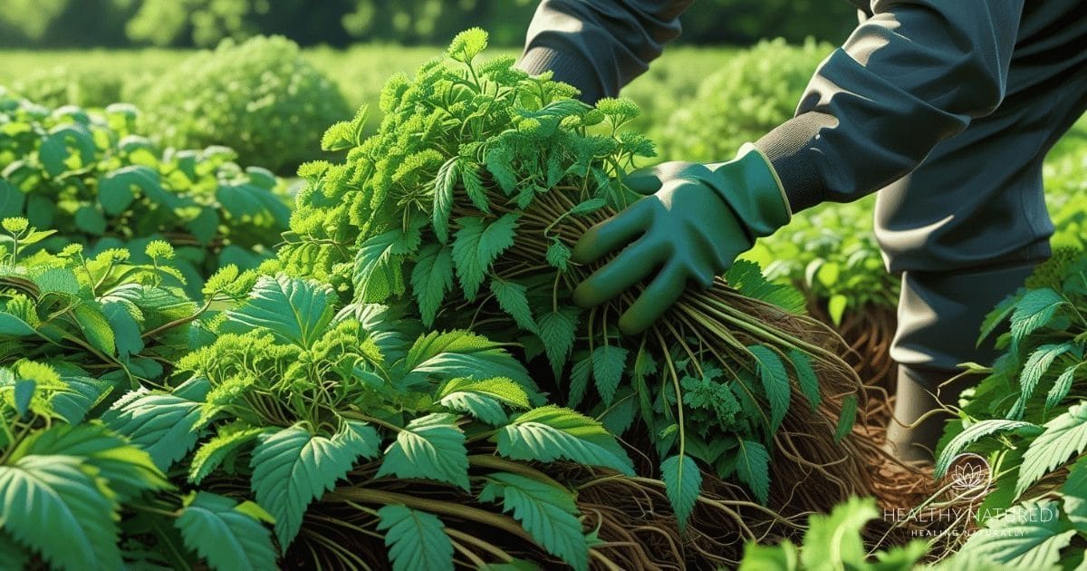 harvesting nettle