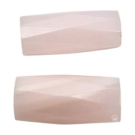Mangano Pink Calcite Faceted Tube Beads | AAA Quality | 20x10mm | 2 Beads