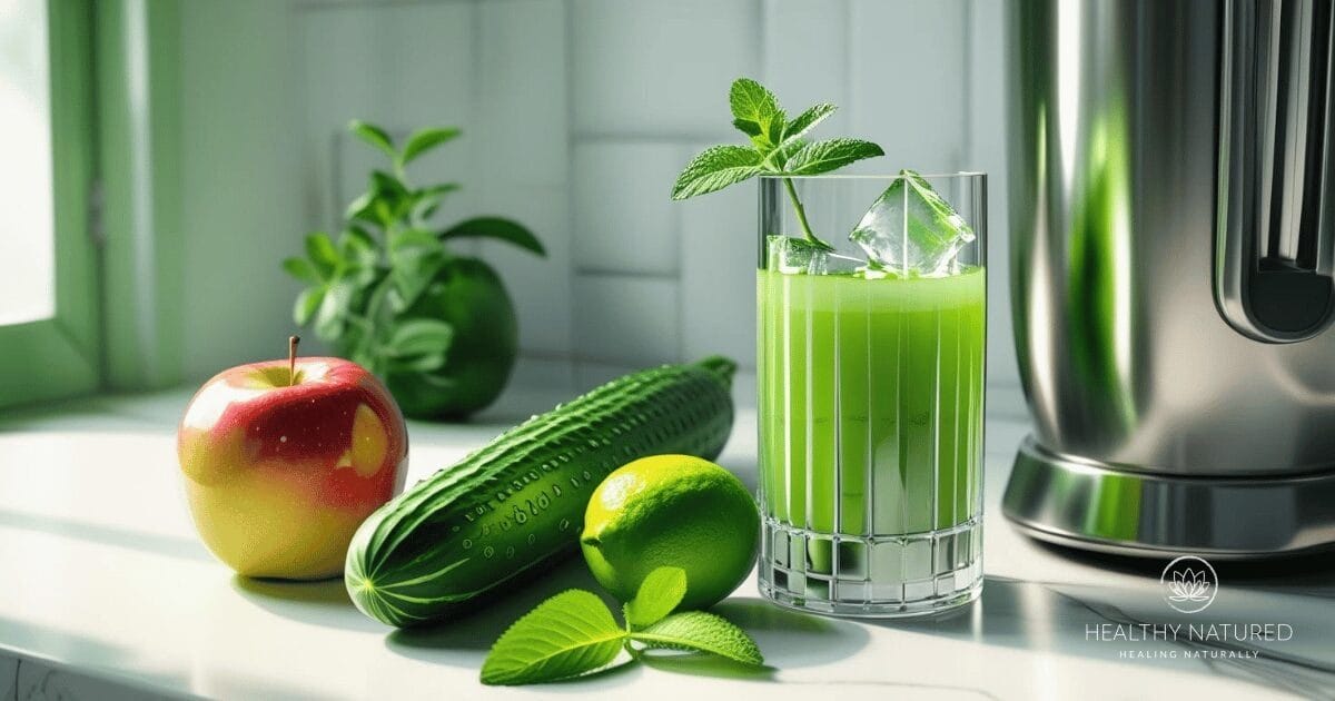mint and cucumber home-based juice cleanse detox