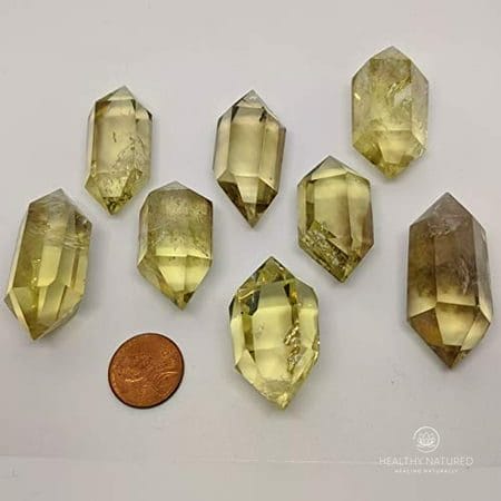 Natural Pure Smoky Citrine. Double terminated Healing Crystal. Manipura Chakra. Solar Energy. Attracts Wealth Abundance. Chakra Cleaning Metaphysical Meditation Crystal. Spiritual