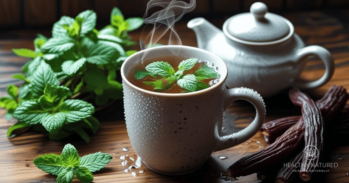peppermint and liquorice root tea