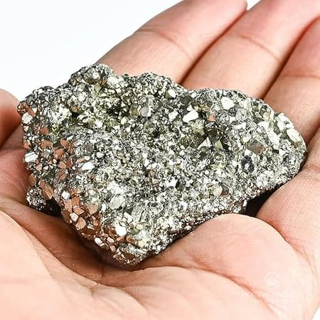 Pyrite Stone Original - 40 to 80 Grams Powerful Crystal for Manifestation Energy Healing & Wealth - Natural & Authentic Mineral Specimen Gemstone for Wealth Attracts Money Magnet Reiki Healing