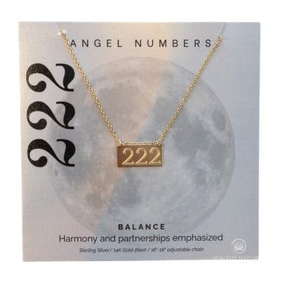 Lotus Jewelry Studio Gold Angel Number 222 Necklace