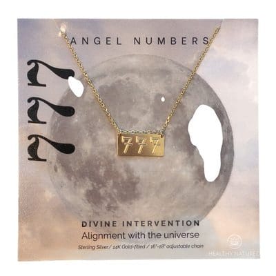 Lotus Jewelry Studio Gold Angel Number 777 Necklace