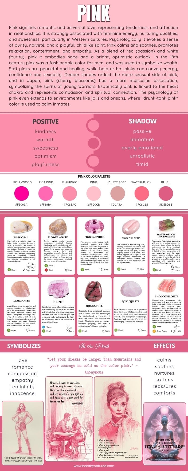 The meaning of the color pink in dreams - What Does The Color Pink Symbolize Infographic