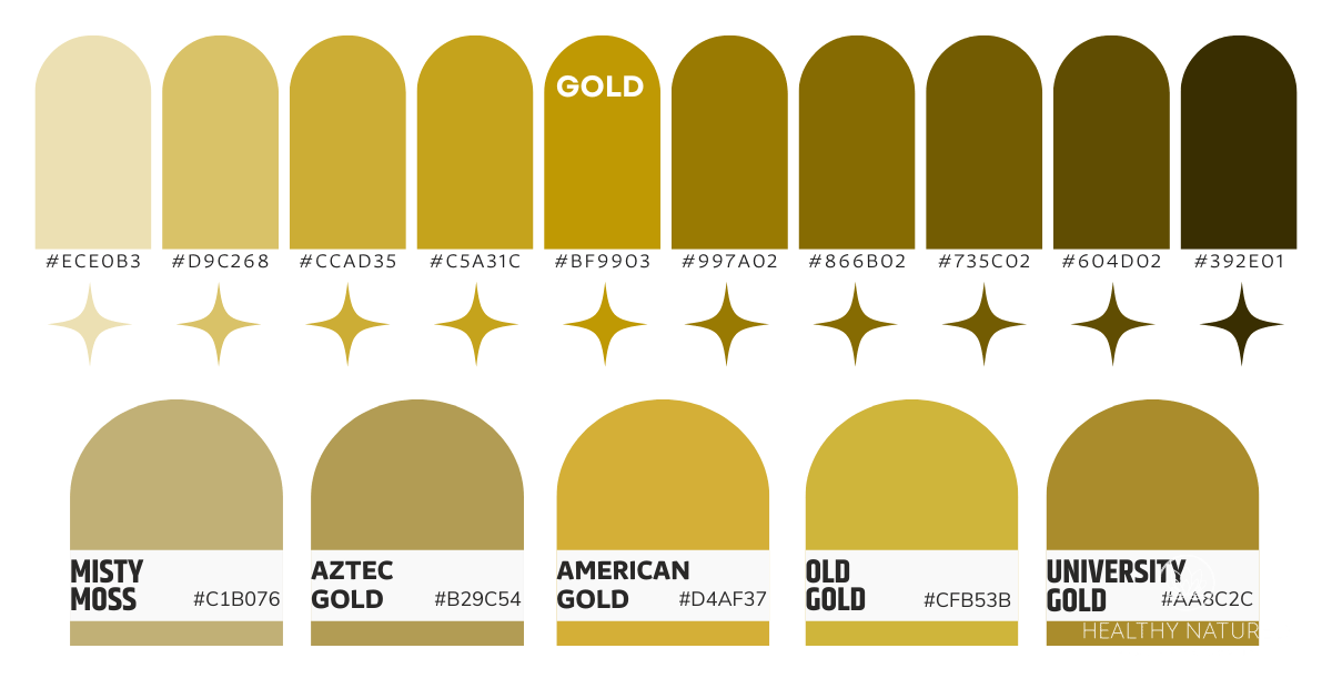 what does the color gold symbolize in shades and tones