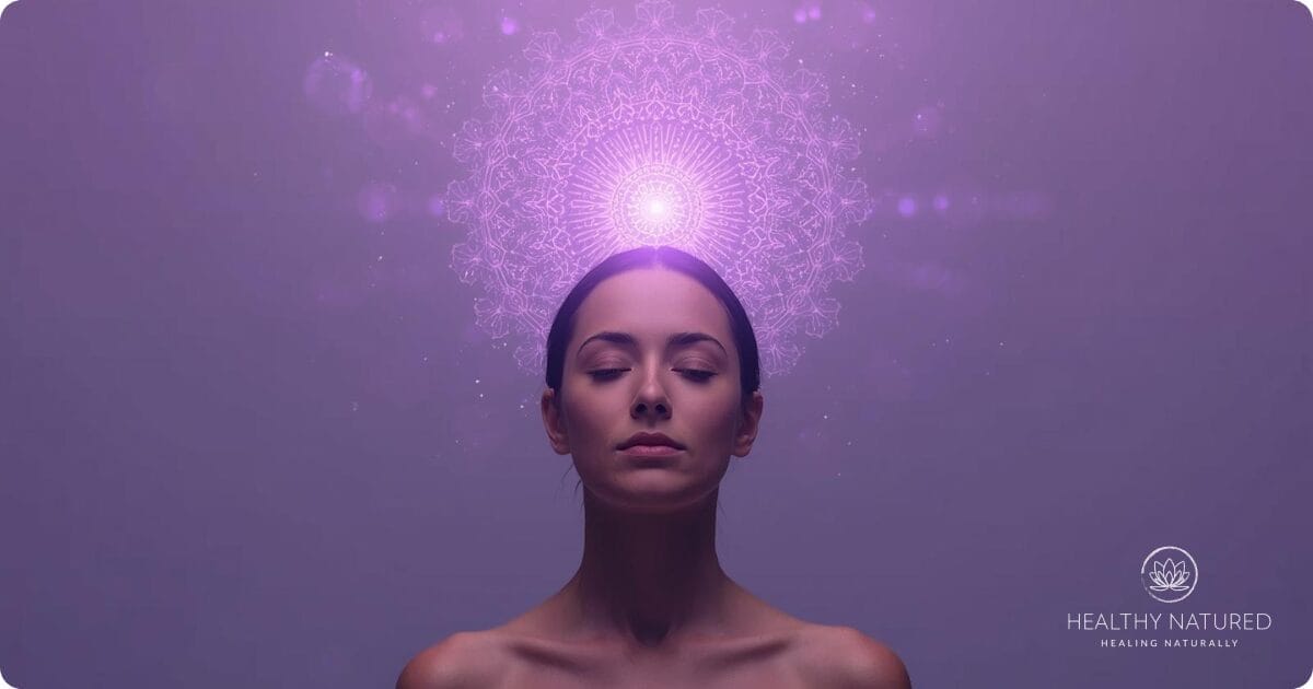 Violet rays from the crown chakra