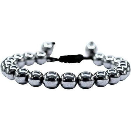 Amazing Gemstone Silver Hematite Crystal Bracelet Adjustable