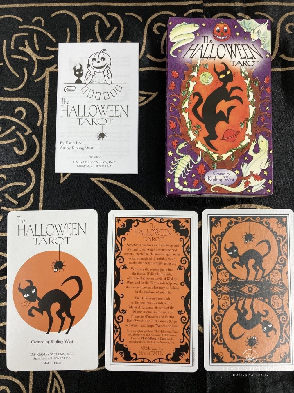 The Halloween Tarot Deck PLUS Triple Moon Layout Cloth