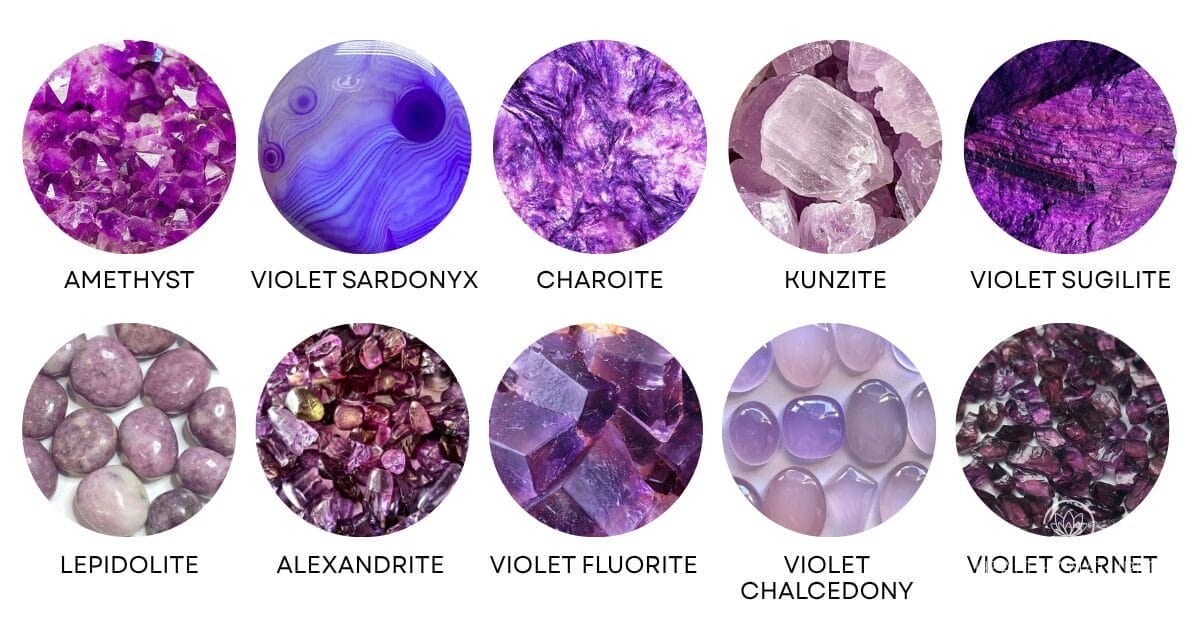 The violet colored crystals
