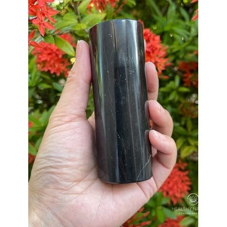 4 Black Tourmaline Cylinder Harmonizer - Dispelling Fear and Anxiety Good Luck Crystal Healing