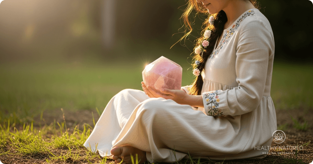 Meditating on rose quartz metaphysical properties