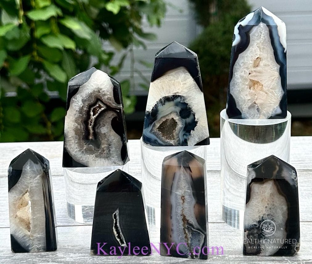 Wholesale Lot 1 Lb Natural Black Onyx Obelisk Tower Point Crystal