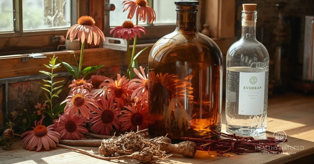 Echinacea Herbal Tincture Boosts the immune system, treats colds, flu, and infections.