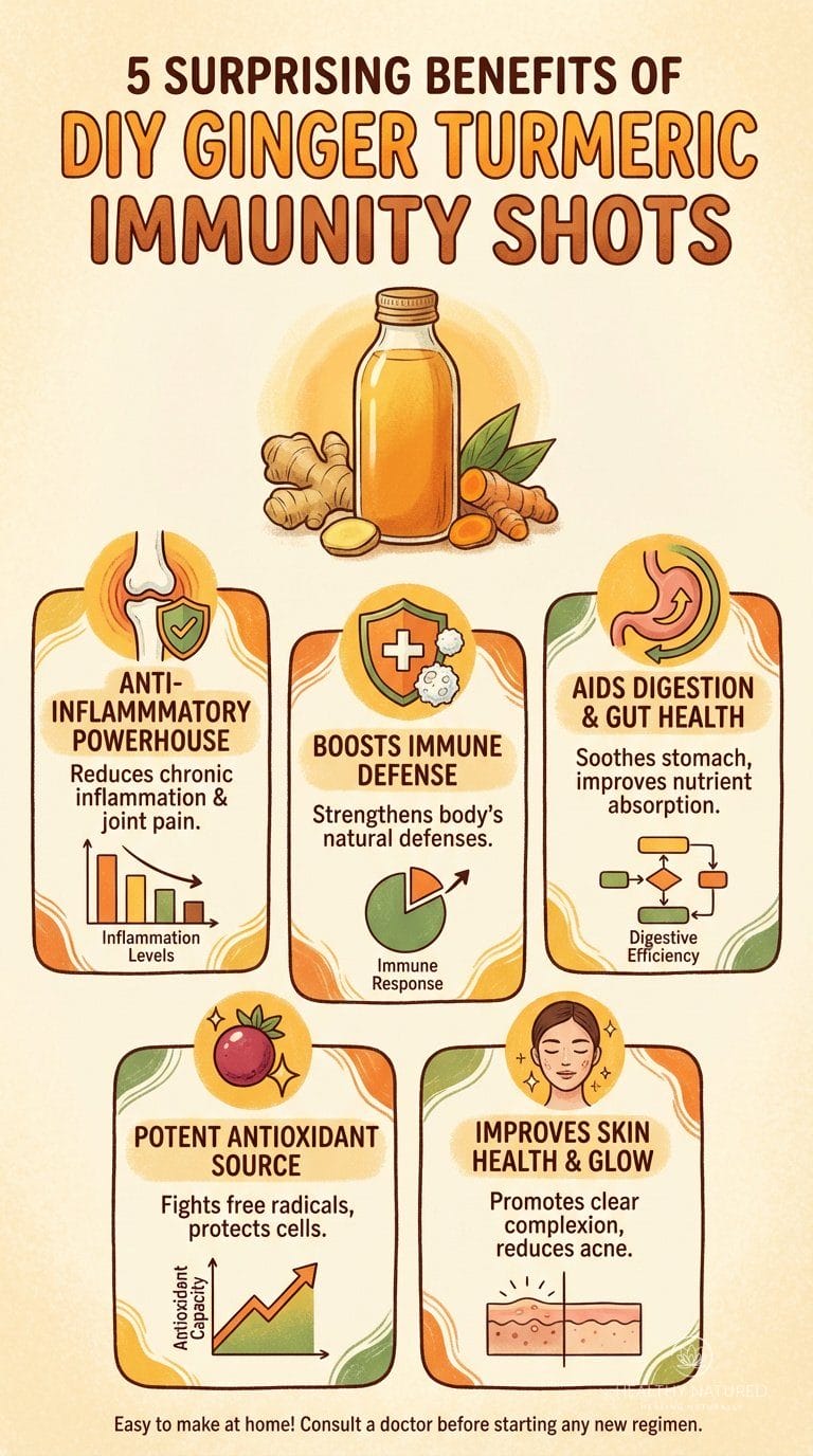 ginger turmeric immunity shots infographic