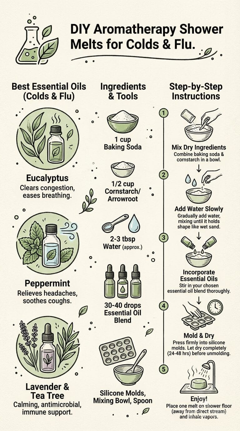 how to create your own shower melts infographic
