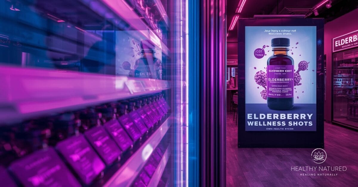Elderberry Wellness Shots on display