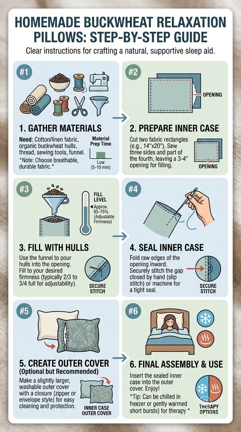 homemade buckwheat relaxation pillows