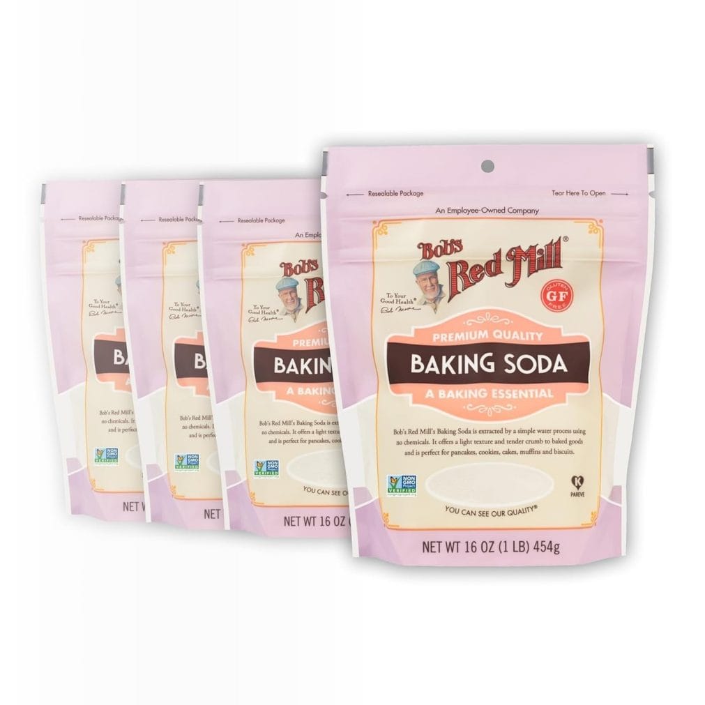 Bob's Red Mill Baking Soda, 16oz (Pack of 4) - Non GMO, Vegan, Paleo Friendly, K