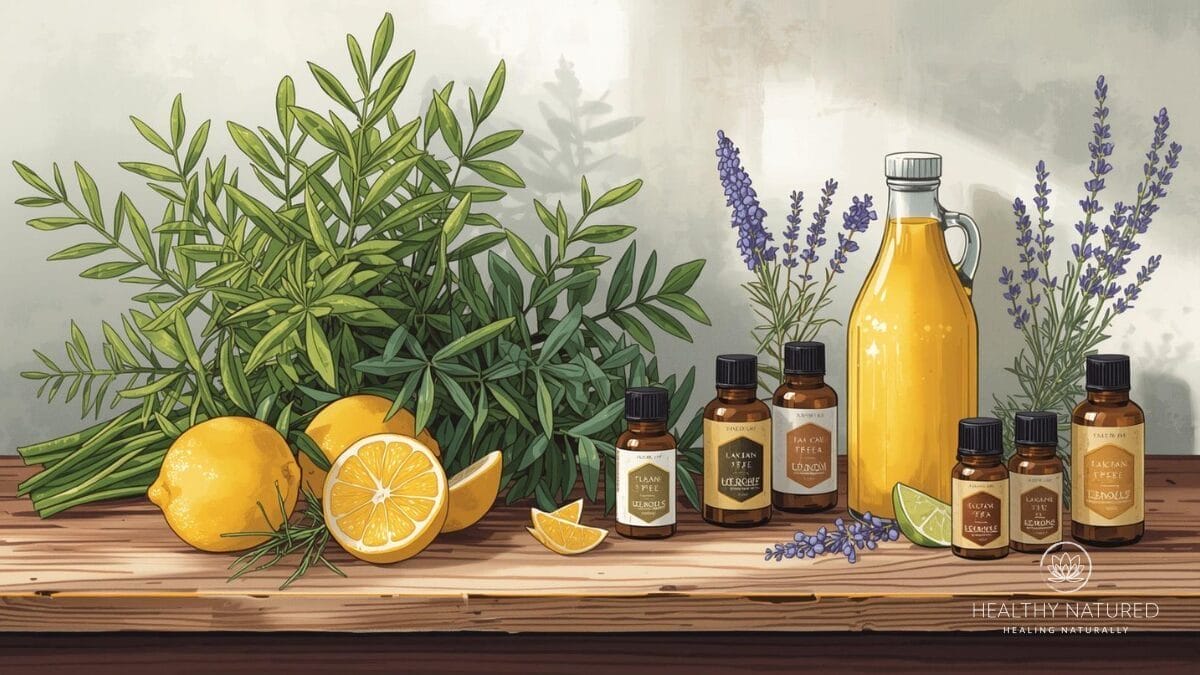 natural kitchen cleaning with essential oils