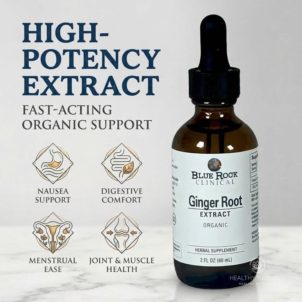 Organic Ginger Root Tincture Potent Liquid Extract Drops Herbal Supplement