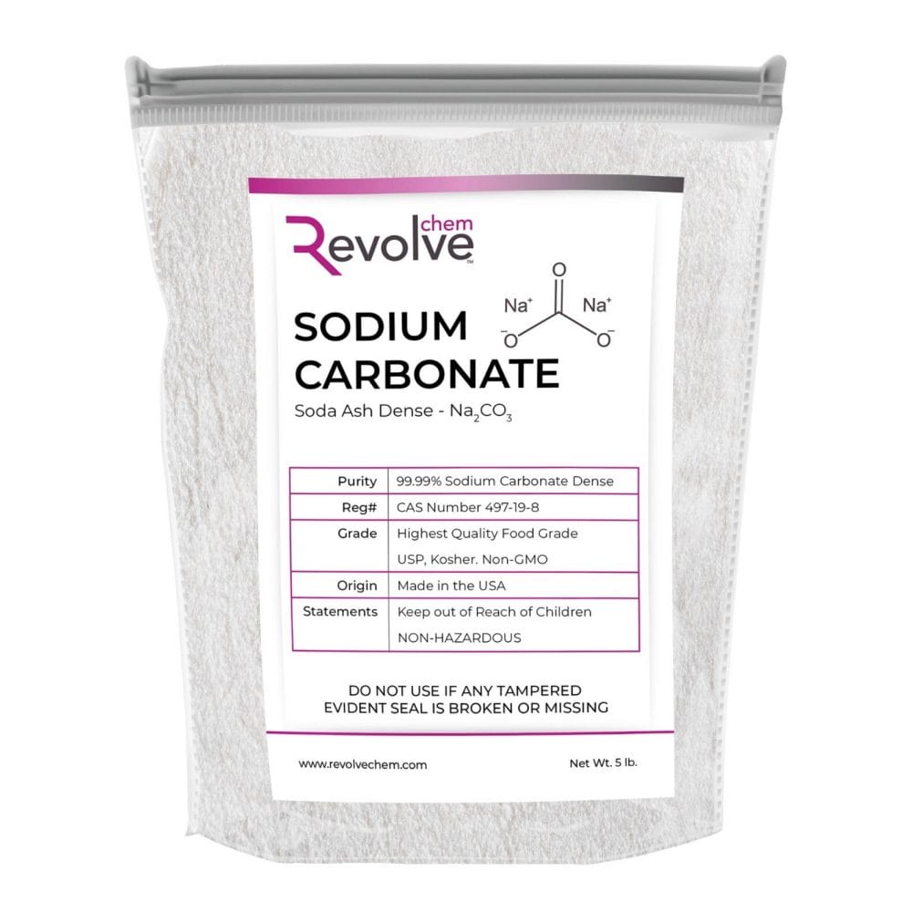 Soda Ash 5 lbs. | Pure 99.99% Sodium Carbonate-Washing Soda, USP Grade, Non GMO